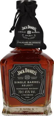 Produktbild von Jack Daniel's Select Single Barrel Tennessee Whiskey 45% Vol. 0,7l mit Whisky Stones