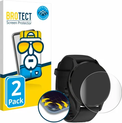 Produktbild von 2x BROTECT Fullscreen Schutzfolie für Garmin Venu 3 Displayschutz Folie Fullcover Klar Transparent