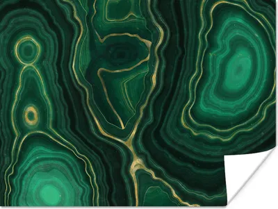 Produktbild von MuchoWow® Poster Gold - Grün - Achatstein - Geode - Marmor 160x120 cm - Foto Plakat