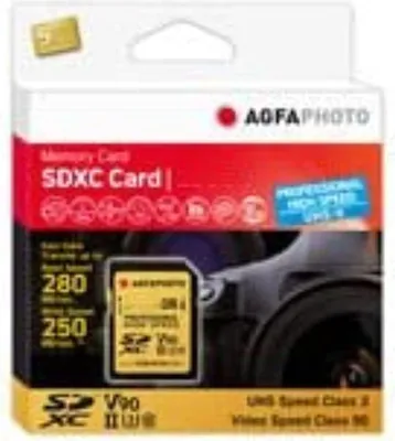 Productafbeelding van AgfaPhoto SDXC UHS II - 128GB, professionele, snelle kaart, U3, V90