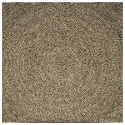 Obrázok produktu pre vidaXL Koberec do obývacej izby, prírodný a čierny, 300 x 300 cm, juta