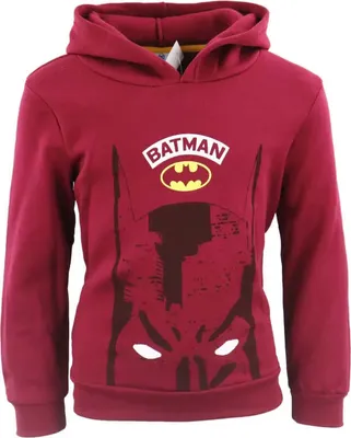 Produktbild von DC Comics Batman Kinder Hoodie Kapuzenpullover – Rot / 104