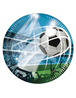 Produktbild von Fussball-Pappteller 8 Stück bunt 23cm