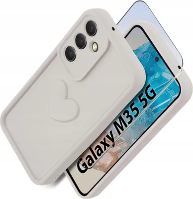 Immagine prodotto di Custodia per Samsung M35 5G in silicone OPACO cuore + Vetro protettivo per schermo 9H