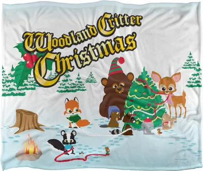 Obrázek produktu pro South Park - deka "Woodland Critter", hedvábná, vánoční design, superměkká TV23955 (jedna velikost) (bílá/barevná)