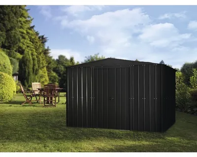 Produktbild von Metallgerätehaus GLOBEL Giebeldach 10x8 295x237 cm anthrazit