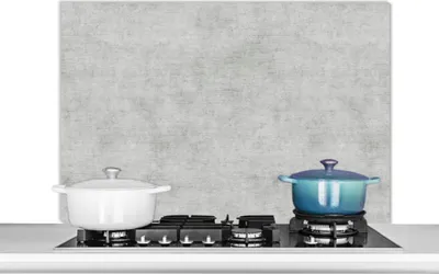 Produktbild von KitchenYeah®  Spritzschutz Küche - Küchenrückwand - Wandschutz für Herd und Spüle - Beton - Grau - Industriell - Muster 100x65 - Alu-Dibond (Alternative zum Spritzschutz aus Glas) - Hitzebeständig - H