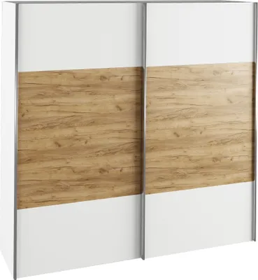 Produktbild von Kondela Kleiderschrank mit Schiebetüren Gabriela New – Weiß / Artisan-Eiche
