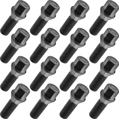 Immagine prodotto di 16x bullone ruota M14x1.25, lunghezza filetto: 30mm, collare conico, SW17, nero