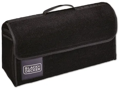 Obrázok produktu pre BLACK+DECKER Organizér do kufra auta 55 x 15 x 23 CM - 1 veľká priehradka a 2 vrecká - so suchým zipsom - čierny