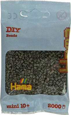 Produktbild von Hama Beutel mit 2000 Mini-Bügelperlen Graubraun