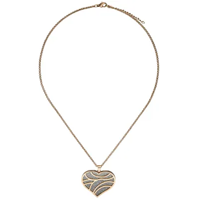 Produktbild von JOBO Collier Kette mit Anhänger Herz Edelstahl rotgold farben beschichtet 47 cm