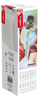 Produktbild von Bigben Bluetooth Karaoke Mikrofon Party Mic Mikrofon Lichteffekten LED weiß AU390476