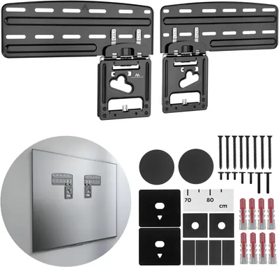 Immagine prodotto di Supporto a parete ultraleggero per televisori Samsung Neo QLED, QLED e Crystal UHD con cornice, da 43 a 85 pollici. Capacità di carico: 60 kg. Foro di montaggio: 7-5 mm. Inclinazione regolabile: ± 3°