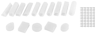 15-tlg. Silikonform-Set Zylinder & Streifen für Harz-Schmuck
