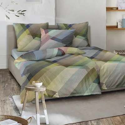 Produktbild von Irisette Mako-Satin Bettwäsche Wave 8691 multi 155x220 cm + 80x80 cm