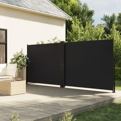 Obrázek produktu pro Zatahovací boční markýza černá 180 x 600 cm
