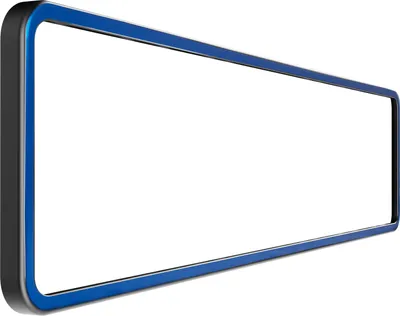 Produktbild von Kennzeichenhalter Zusatzrahmen für L&P A0147 / L&P A0149 Farbrahmen  Blau chrom gebürstet