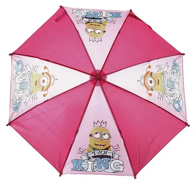 Produktbild von Minions Kinder-Regenschirm Stockschirm Rosa