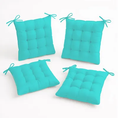 Produktbild von Set mit 4 Stuhlkissen 40 x 40 cm – Karibikblau