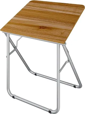 Image de Table à dessin 80 x 67 x 76 cm - Gris métal et noyer Troia Levira
