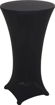 Produktbild von Set Stehtisch + Stehtischhusse HWC-J30, Bistrotisch Tischhusse, klappbar höhenverstellbar Ø 60cm  Husse schwarz