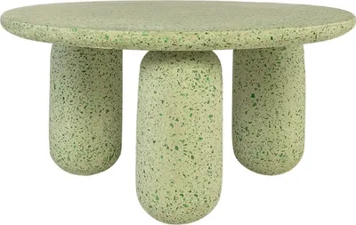 Produktbild von Casa Padrino Luxus Couchtisch Grün Ø 80 x H. 40 cm - Runder Terrazzo Naturstein Wohnzimmertisch - Wohnzimmer Möbel - Naturstein Möbel - Luxus Möbel - Luxus Einrichtung