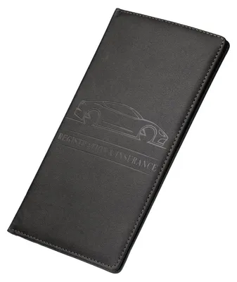 Productafbeelding van Documentenhouder voor voertuigregistratie, 24,5 x 12,5 cm, opbergaccessoire, zwart, kunstleer
