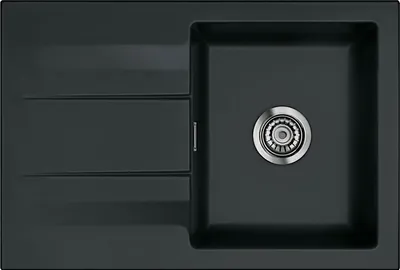 Produktbild von Systemceram KeraDomo Spüle GENEA 75 in NIGRA mit Handbetätigung / Einbauspüle