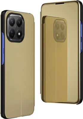 Image de Étui pour Xiaomi 15T - Coque à rabat Phonesta Smart View Mirror - Or