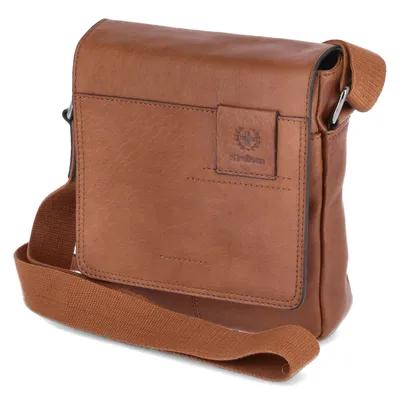 Immagine prodotto di Strellson Messenger da uomo in pelle Hyde Park 4010002952 - Cognac