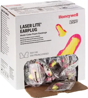Produktbild von Honeywell Gehörschutzstöpsel (EN 352-2 SNR 35 dB / 200 Paar / Box) - 3301105