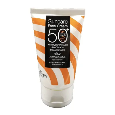 Produktbild von Rizes Sonnencreme LSF 50 Gesichtscreme mit Sonnenschutz mit Hyaluronsäure, Aloe Vera & Macadamiaöl Vegane Naturkosmetik