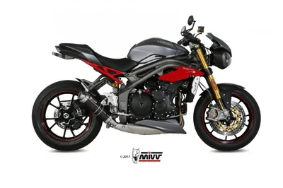 Obrázok produktu pre MIVV GP Black Slip-On výfuk schválený pre TRIUMPH Speed Triple 1050 R/S/RS