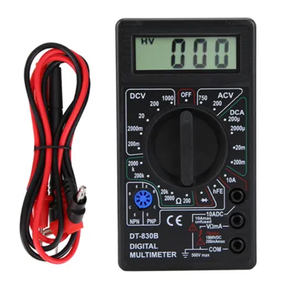 Obrázok produktu pre Multifunkčný prenosný digitálny multimeter s LCD displejom - ampér, volt, ohm tester, voltmeter a ohmeter