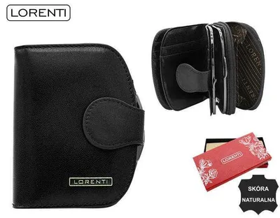 Obrázek produktu pro Lorenti dámská kožená peněženka černá RFID 11,5×9 cm