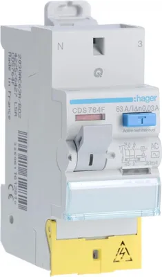 Image de Interrupteur-differentiel Sans Vis Ac 63a 30 Ma Cds764f - Hager