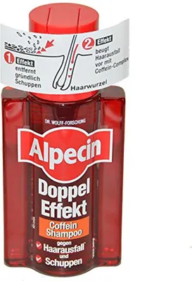 Zdjęcie produktu dla 3x Alpecin DOUBLE EFFECT COFFEIN SHAMPOO przeciw wypadaniu włosów i łupieżowi - 200ml