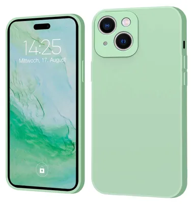 Produktbild von Hülle für Apple iPhone 15 Case Cover Bumper Smartphone Softgrip Schutzhülle Farbe: Türkis