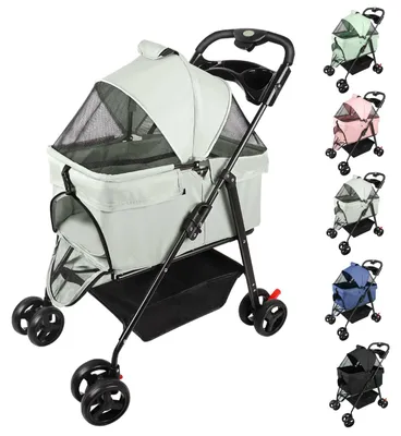Produktbild von Zusammenklappbarer Kinderwagen mit Aufbewahrungskorb und Becherhalter