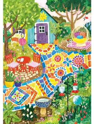Produktbild von Magnolia Puzzle Garden Mosaic - 1000 Teile buntes Legespiel