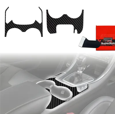 Immagine prodotto di Pellicole protettive 2in1 Grizz Protector per la console centrale - Ford Mondeo MK5 (2014-2022), effetto carbonio opaco, antigraffio e anti-impronte