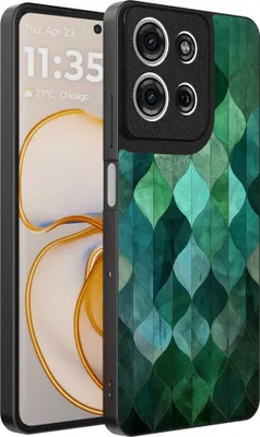 Obrázek produktu pro Pouzdro na telefon Motorola Edge 50 s potiskem zelených listů - zadní kryt z TPU s potiskem zelených listů - Green - Smartphonica