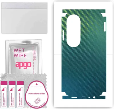 Produktbild von apgo Rückseite + Seiten Schutzfolie, Skin, kompatibel mit Oppo A60, Hinten Displayschutzfolie aus Vinylfolie, kratzfest, einfache Montage - Kohlenstoff-Chamäleon CAKA1