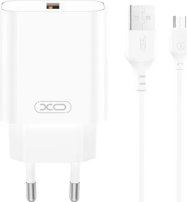 Zdjęcie produktu dla Xo Ładowarka Sieciowa Ce33 Qc 18W 1X Usb Biała + Kabel Usb-C