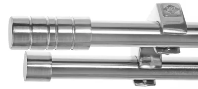 Produktbild von Edelstahl Look Gardinenstange Ø 20mm Deckenträger 2-läufig zweiläufig Deckenbefestigung Zylinder D60 E34E30 RR