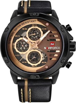 Produktbild von Uhr NAVIFORCE PR-2845 - Schwarz/Golden für Herren KP2845