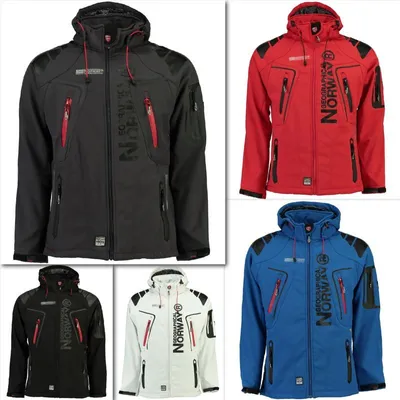 Produktbild von Geographical Norway Techno Herren Softshell Jacke, Hosengröße:M, Farbe:Schwarz