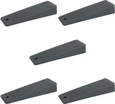 Produktbild von 5x sossai Türkeile aus Hartgummi in Anthrazit Türstopper Türpuffer Keil Türkeil