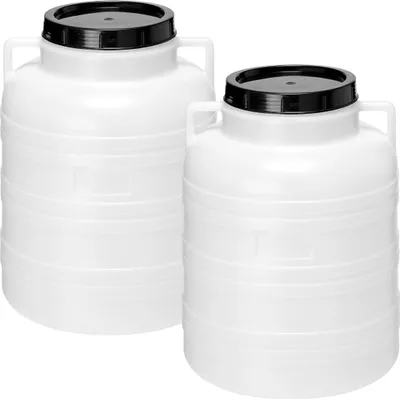 Image de Set 40 litres poubelle alimentaire sans BPA Fût alimentaire Réservoir d'eau de pluie GD-0127